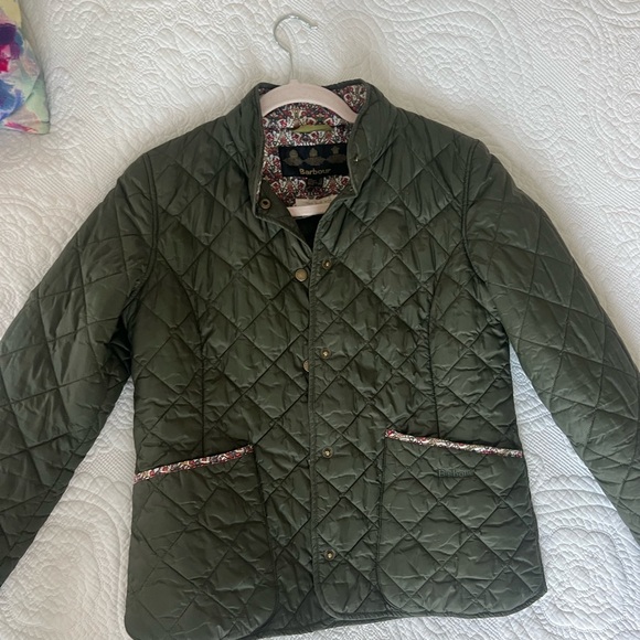 Barbour Olive Quilted Utility Jacket - Picture 4 of 4